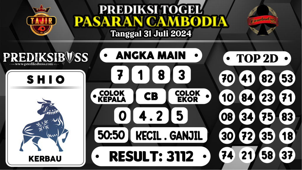 https://prediksibossapi.com/prediksi-boss-togel-cambodia-rabu-31-juli-2024/