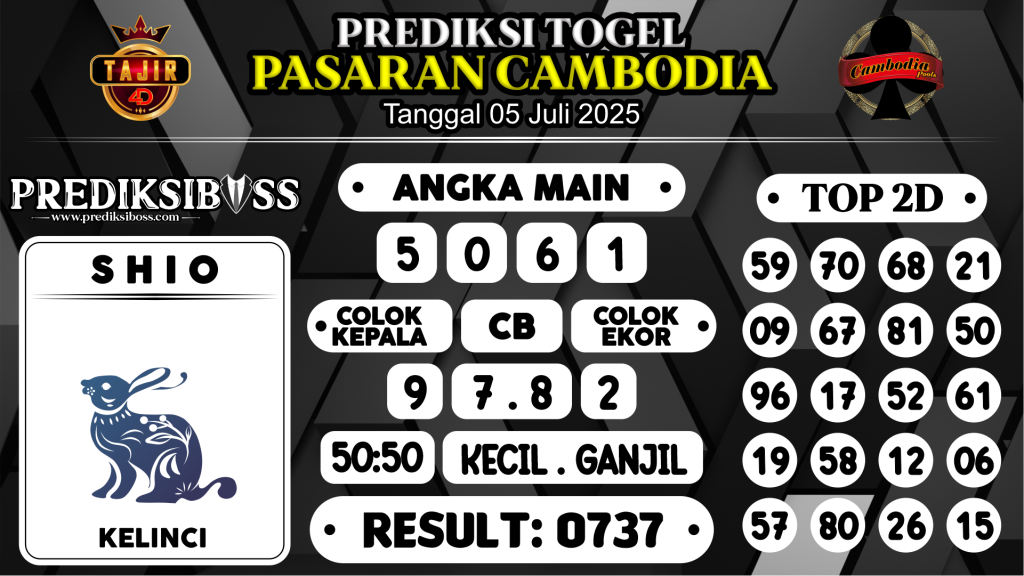 https://prediksibossapi.com/prediksi-boss-togel-cambodia-sabtu-05-juli-2025/
